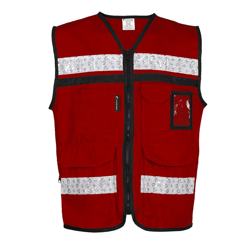 CHALECO RESCATISTA CERRADO GUINDO 100% ALGODON C/ REF TALLA CH