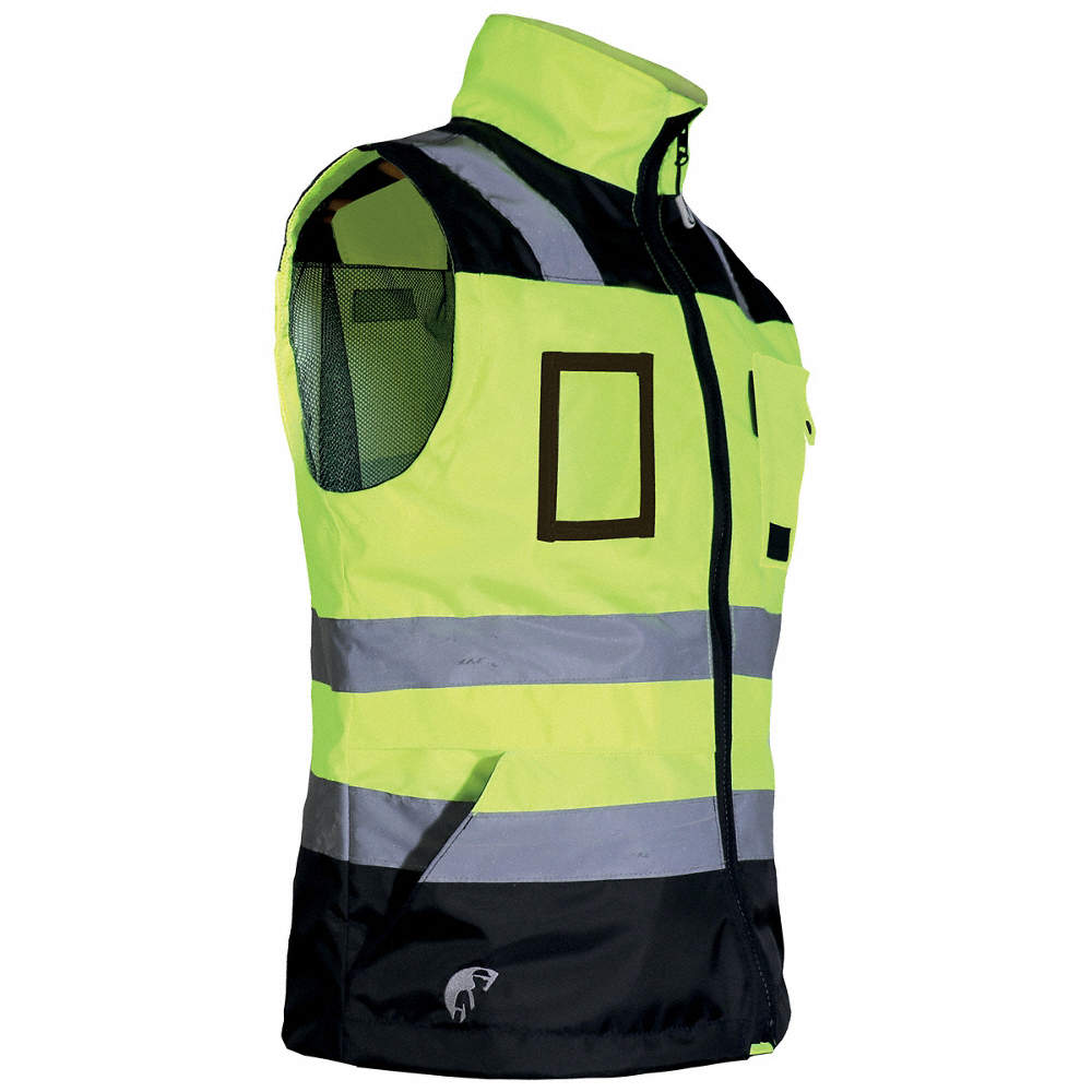 CHALECO ECOFRIENDLY EJECUTIVO DE TRABAJO, ANSI TIPO O CLASE 1, HIGH VISIBILIY AMARILLO/NEGRO T-XG.