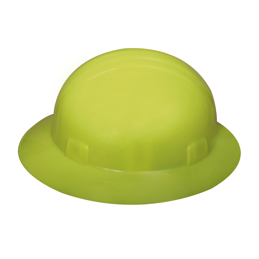 CASCO TIPO ALA ANCHA DIELECTRICO ECOFRIENDLY AMARILLO HI-VIS SUSPENSION 6 PUNTOS PLASTICA, TIPO 1 CLAS E.