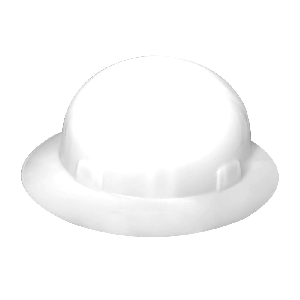 CASCO TIPO ALA ANCHA DIELECTRICO ECOFRIENDLY BLANCO SUSPENSION 6 PUNTOS PLASTICA, TIPO 1 CLAS E.