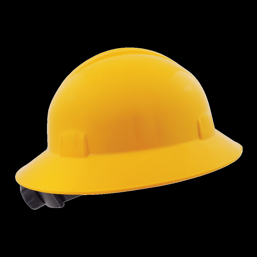 CASCO AMARILLO ALA ANCHA CON AJUSTE MILIMETRICO ECOFRIENDLY TIPO1 CLASE E