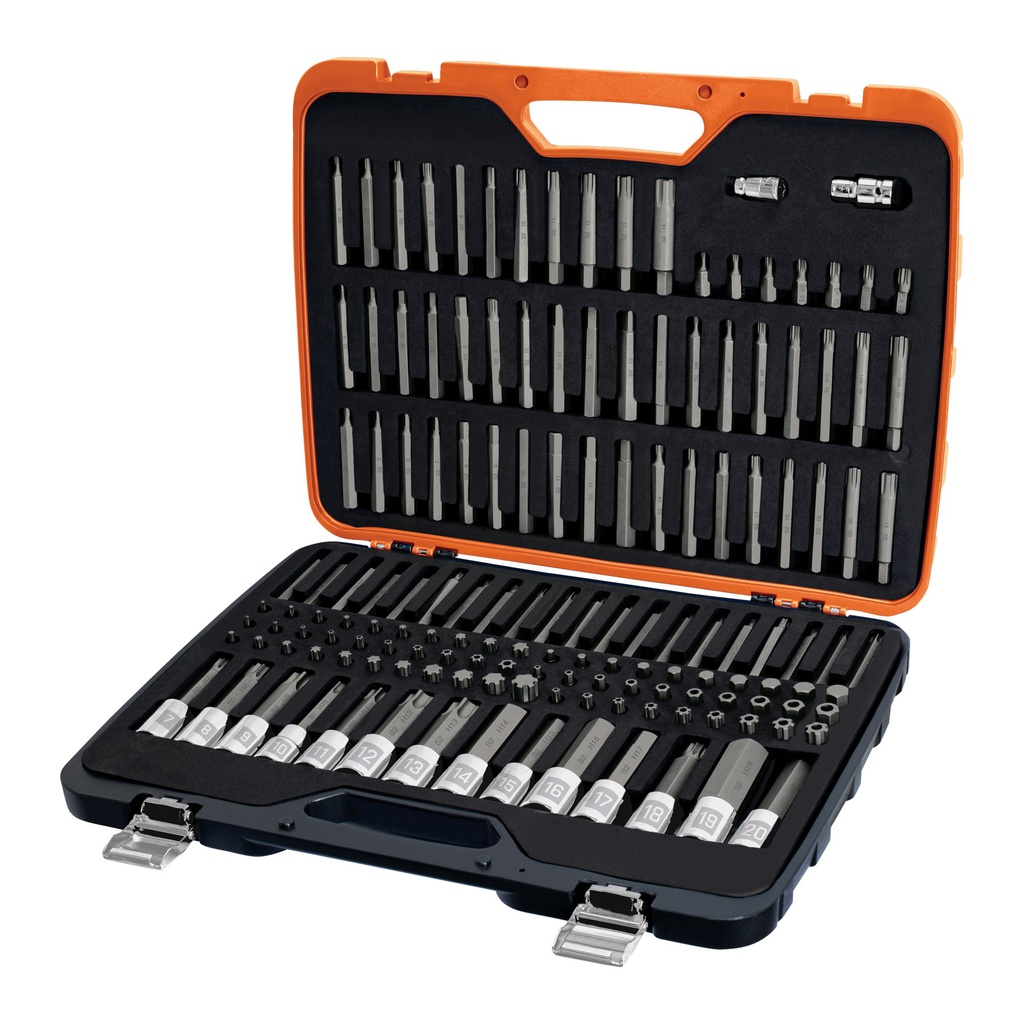 Jgo profesional de puntas y dados con punta p/mecanica 150pz