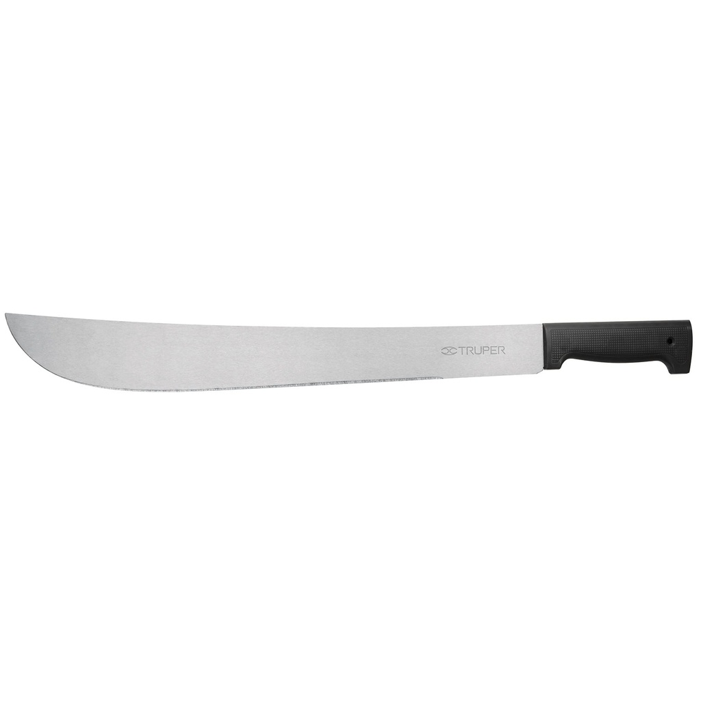 Machete estandar 18' cacha negra inyectada, en bolsa, Truper