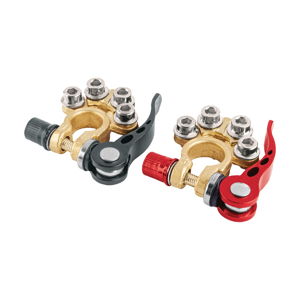 Blister 2 terminales para bateria desconexion rapida, Truper