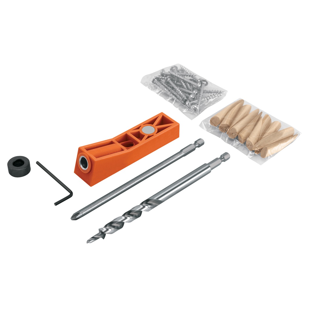 Juego de plantilla para uniones ocultas con un tornillo