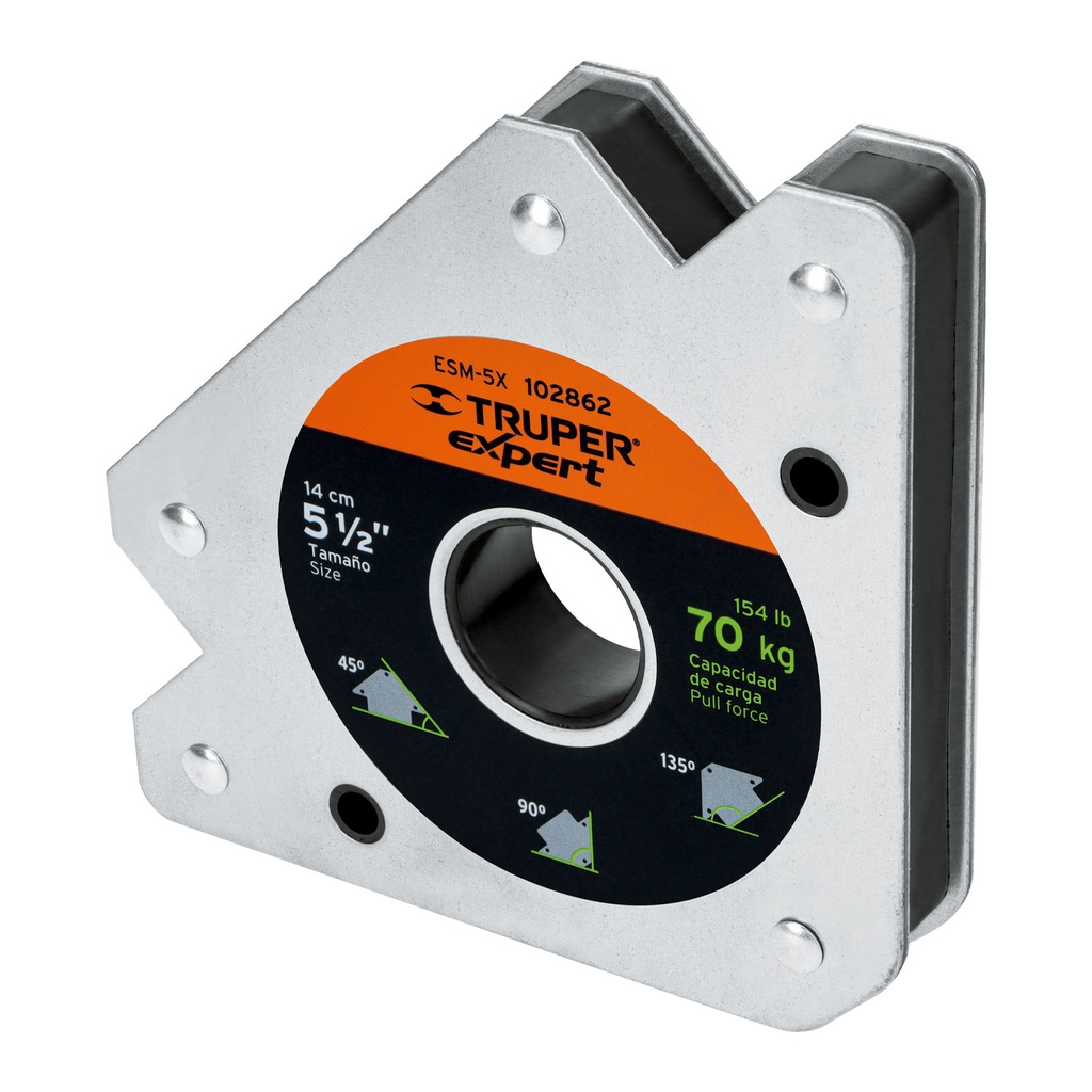 Escuadra magnetica 5' para soldar, capacidad 70 kg, Expert