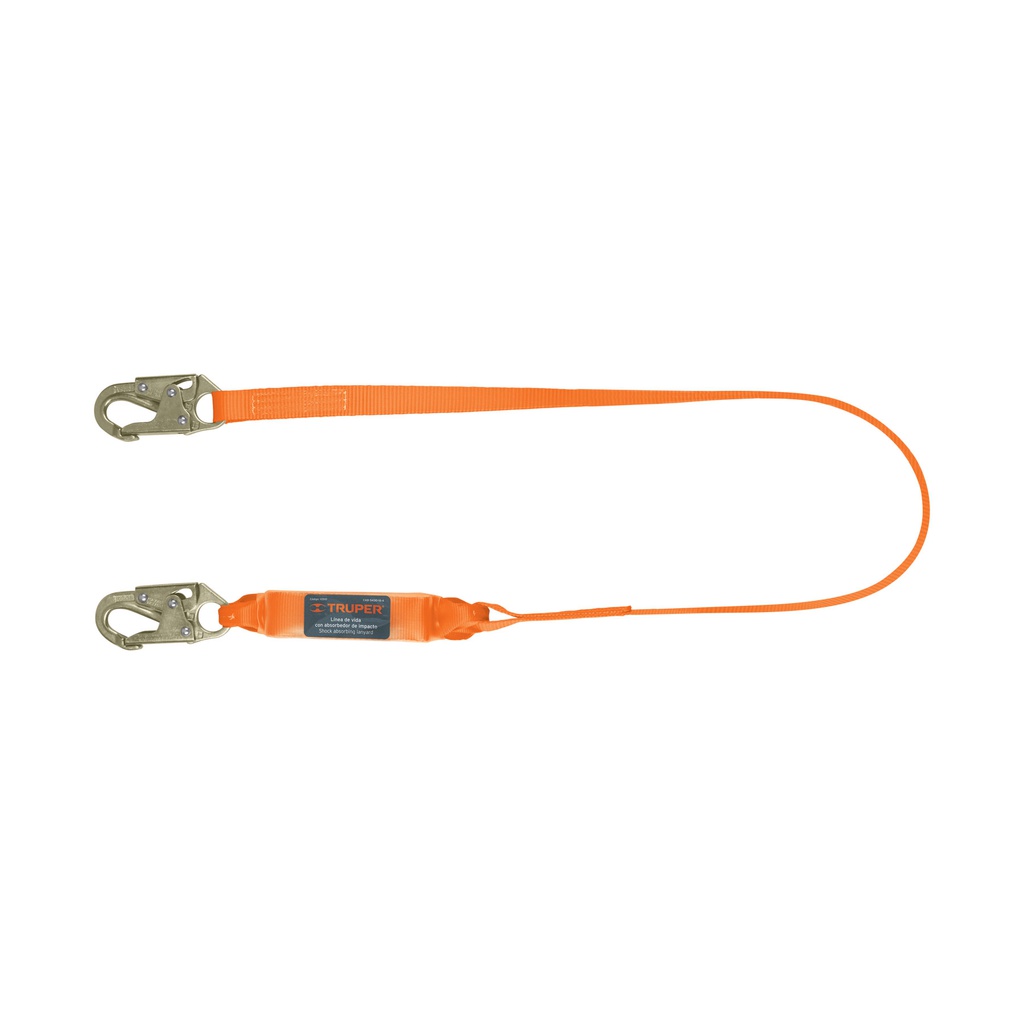 Linea de vida 1.8m cinta poliester, absorbedor impacto, ANSI