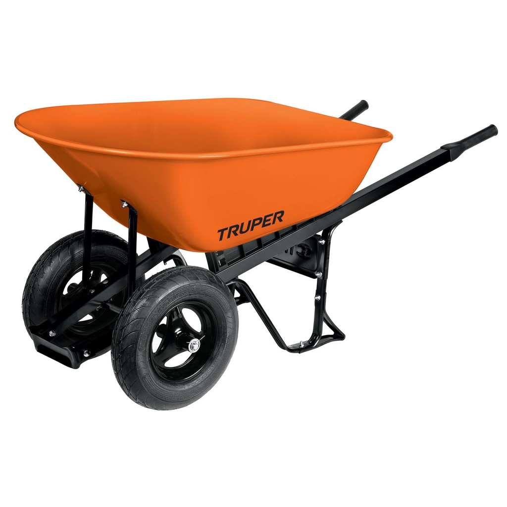 Carretilla 8 ft3 Doble llanta neumatica, bastidores acero