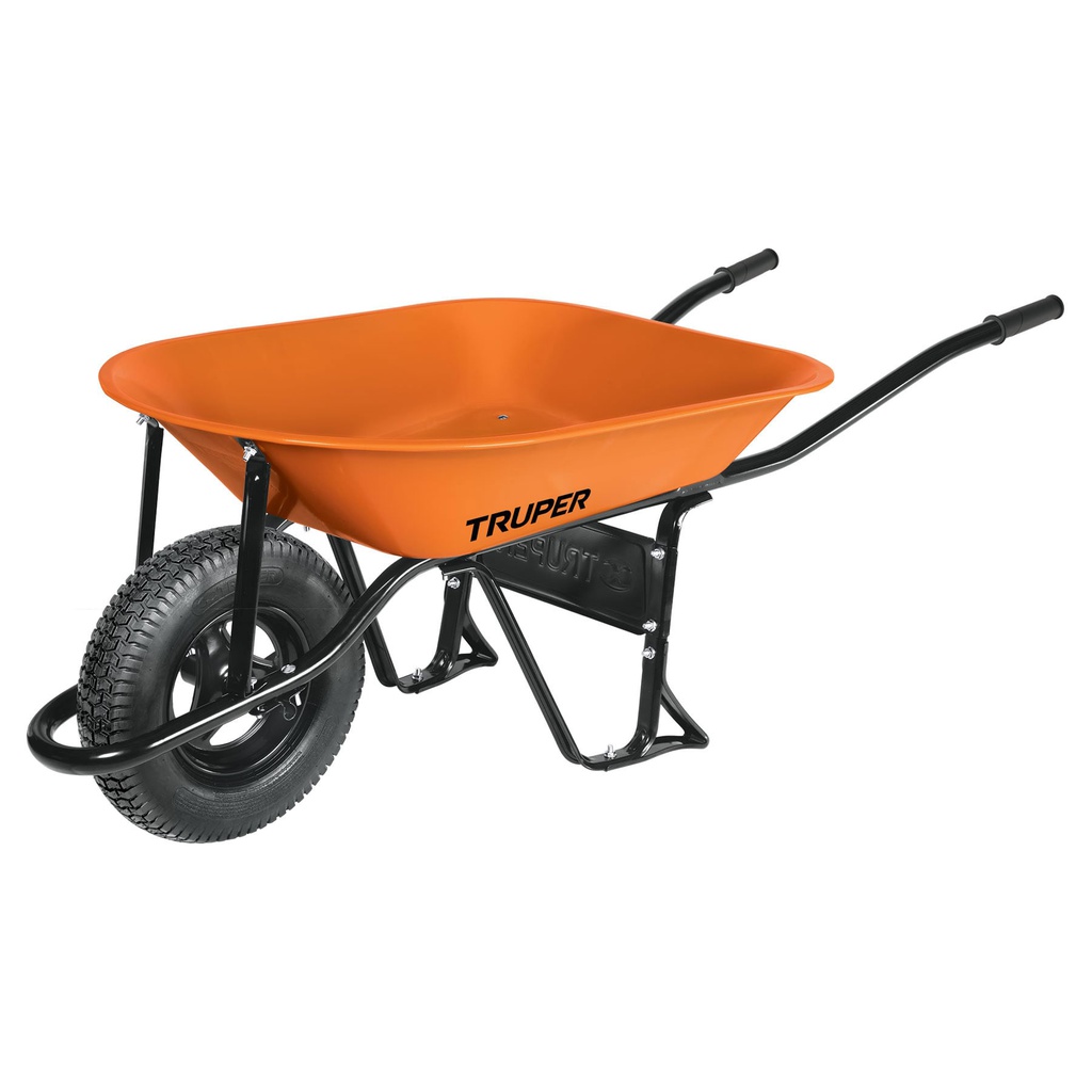 Carretilla 4.5 ft3 Neumatica, bastidor tubular, Truper