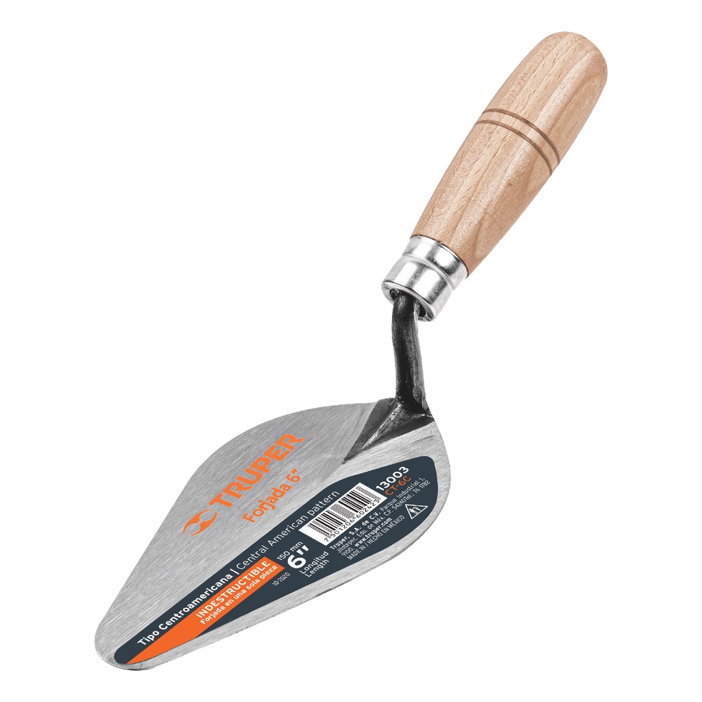 Cuchara para albañil 6' forjada tipo Centroamericana, Truper