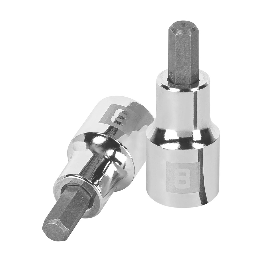 Dado punta hexagonal de 8 mm, cuadro 1/2', Truper
