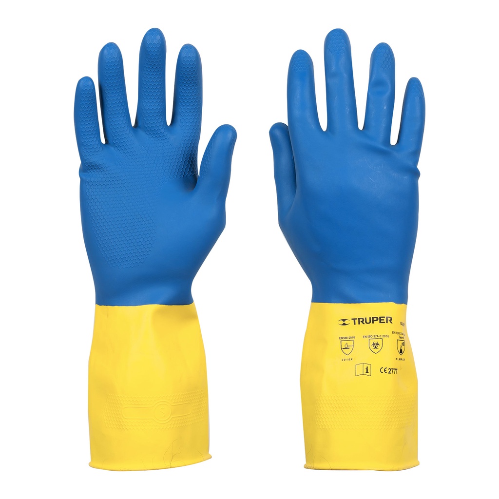 Guantes de latex reforzados para limpieza, chicos, Truper