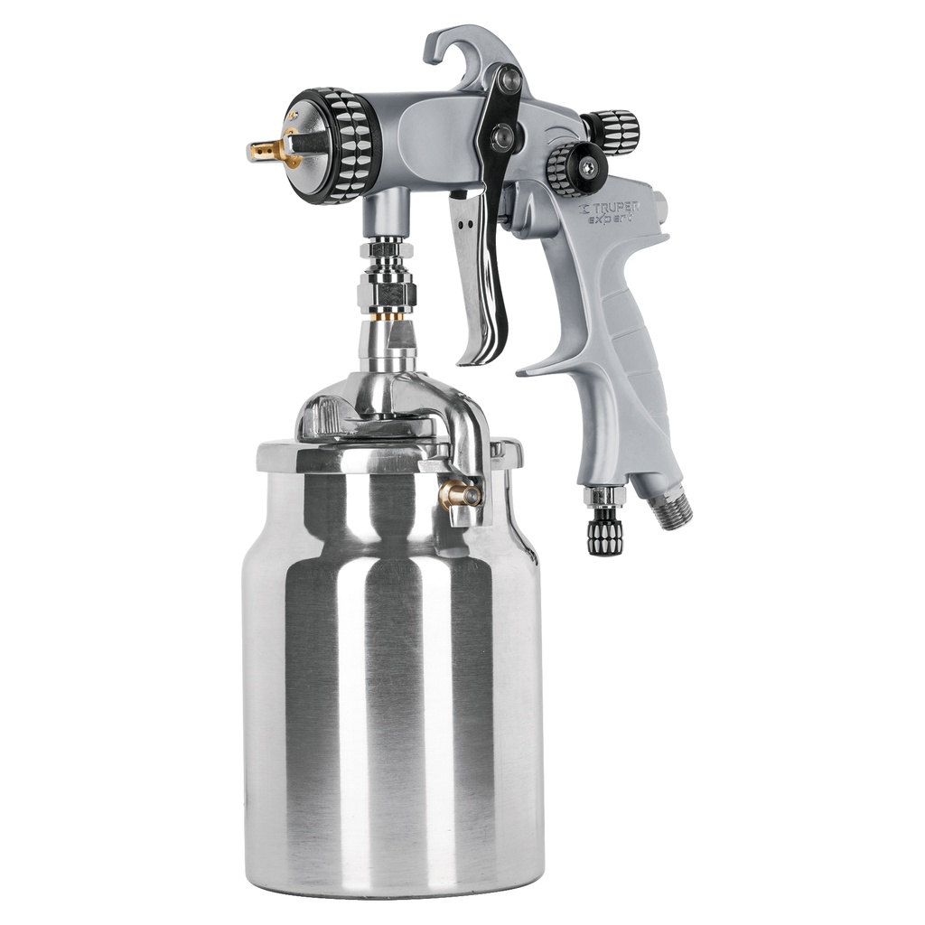 Pistola p/pintar succion HVLP vaso aluminio, 1.4 mm, Expert
