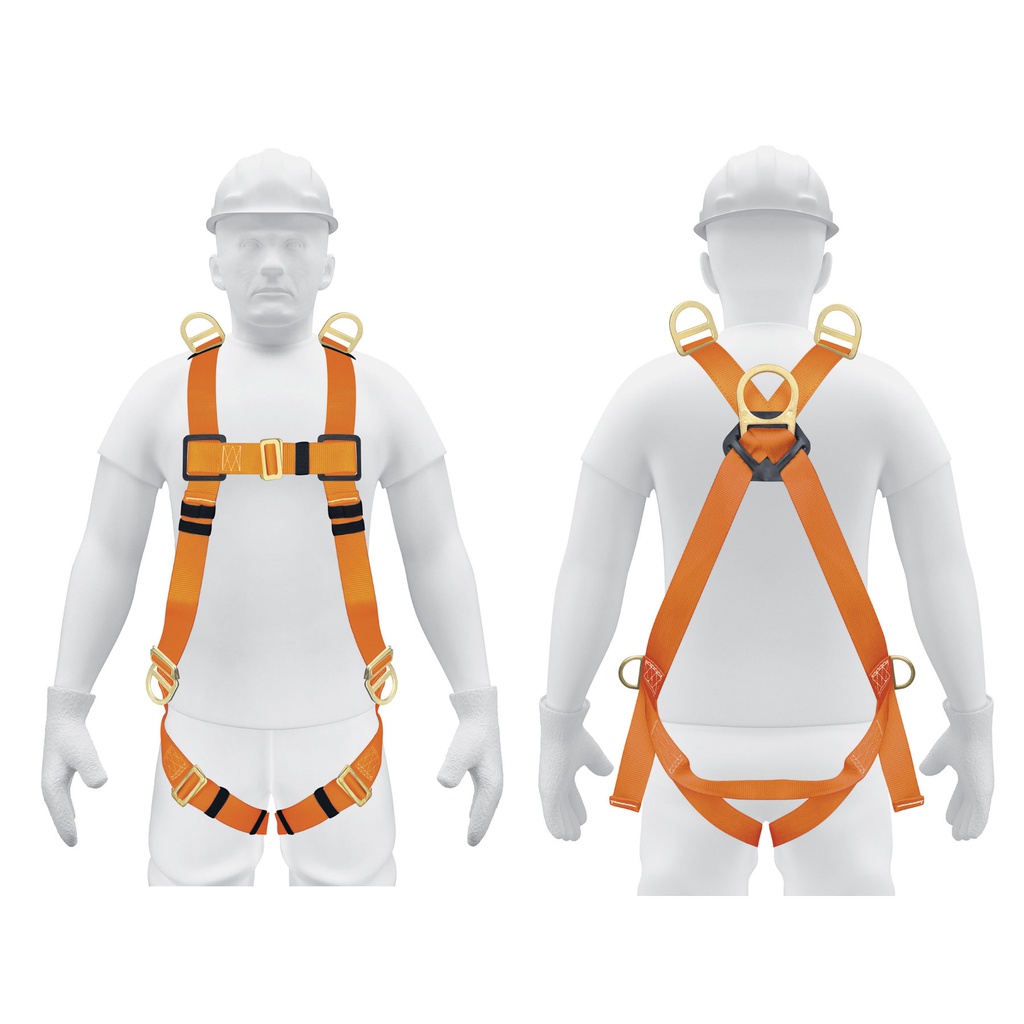 Arnes de cuerpo completo con 5 anillos, ANSI, Truper