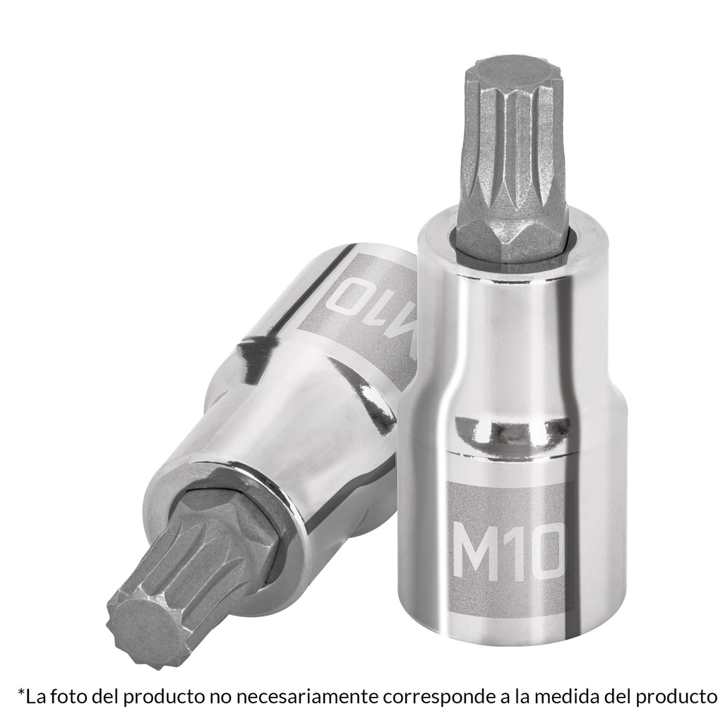 Dado punta corta bristol M5, cuadro 1/2', Truper