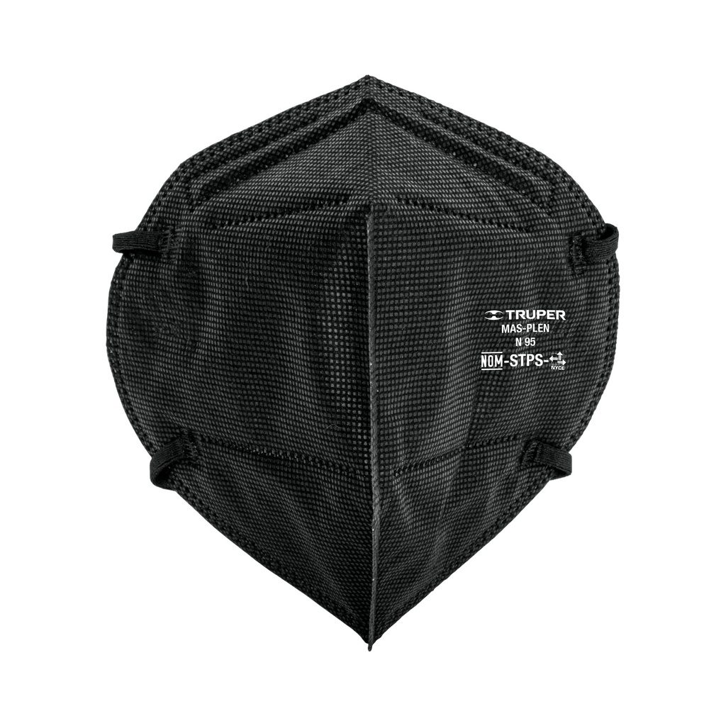 Respirador plegable N95 negro para polvos y particulas