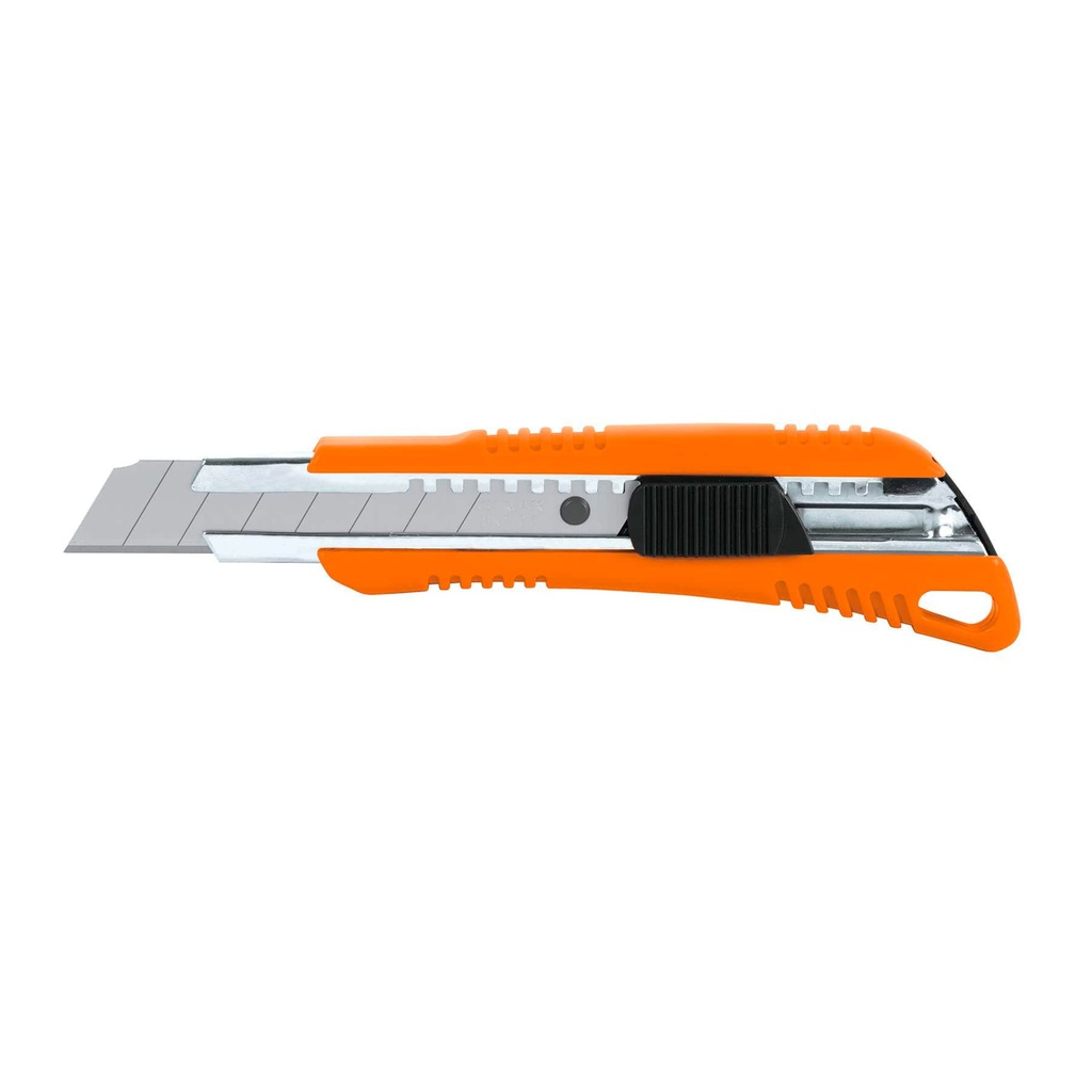 Cutter 18 mm reforzado de plastico con alma metalica, Truper