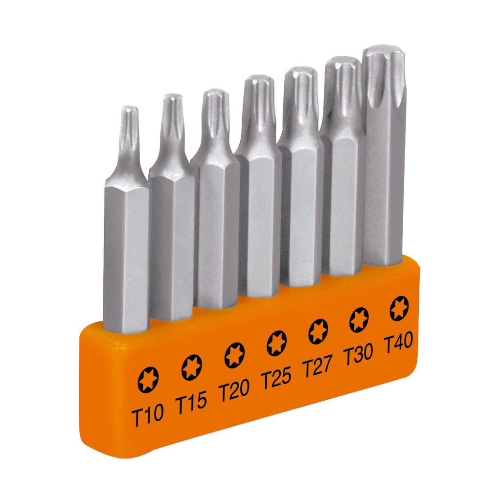 Juego de 7 puntas torx combinadas largo 2', Truper Expert