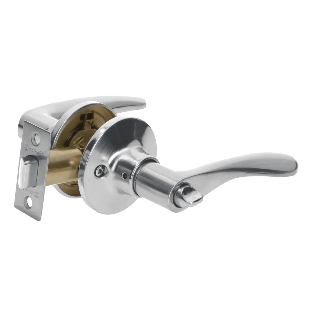 Cerradura manija 'Milan' baño cromo mate, cilindro metal