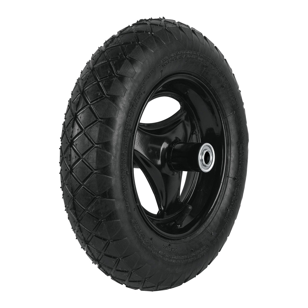 Llanta completa neumatica 14', incluye eje y baleros, Pretul