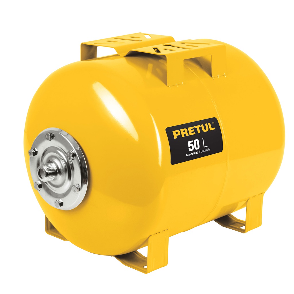 Tanque hidroneumatico horizontal, 50 litros, Pretul
