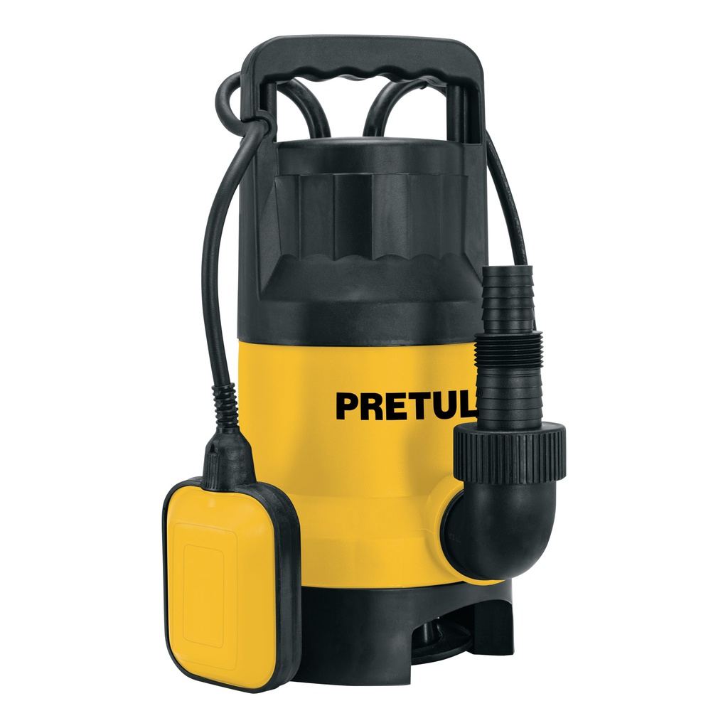 Bomba sumergible plastica, 1 HP para agua sucia, Pretul