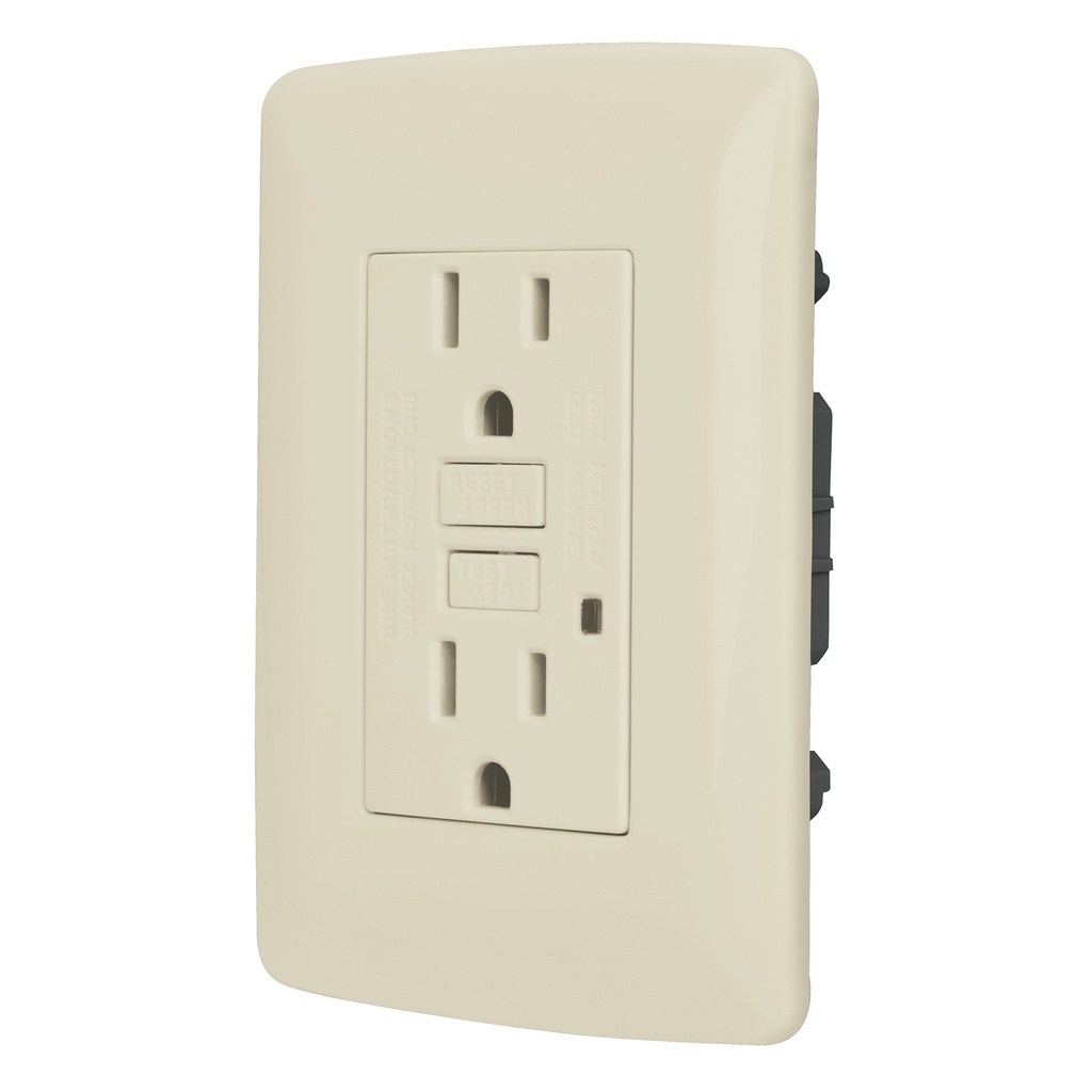 Contacto duplex falla a tierra GFCI, marfil, linea Italiana