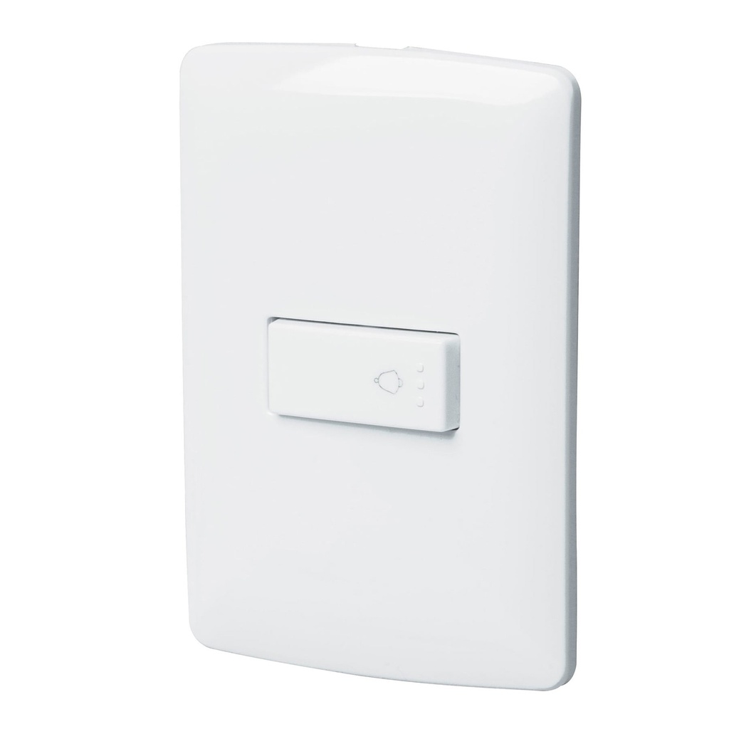 Placa armada con timbre, blanco, linea Italiana., Volteck