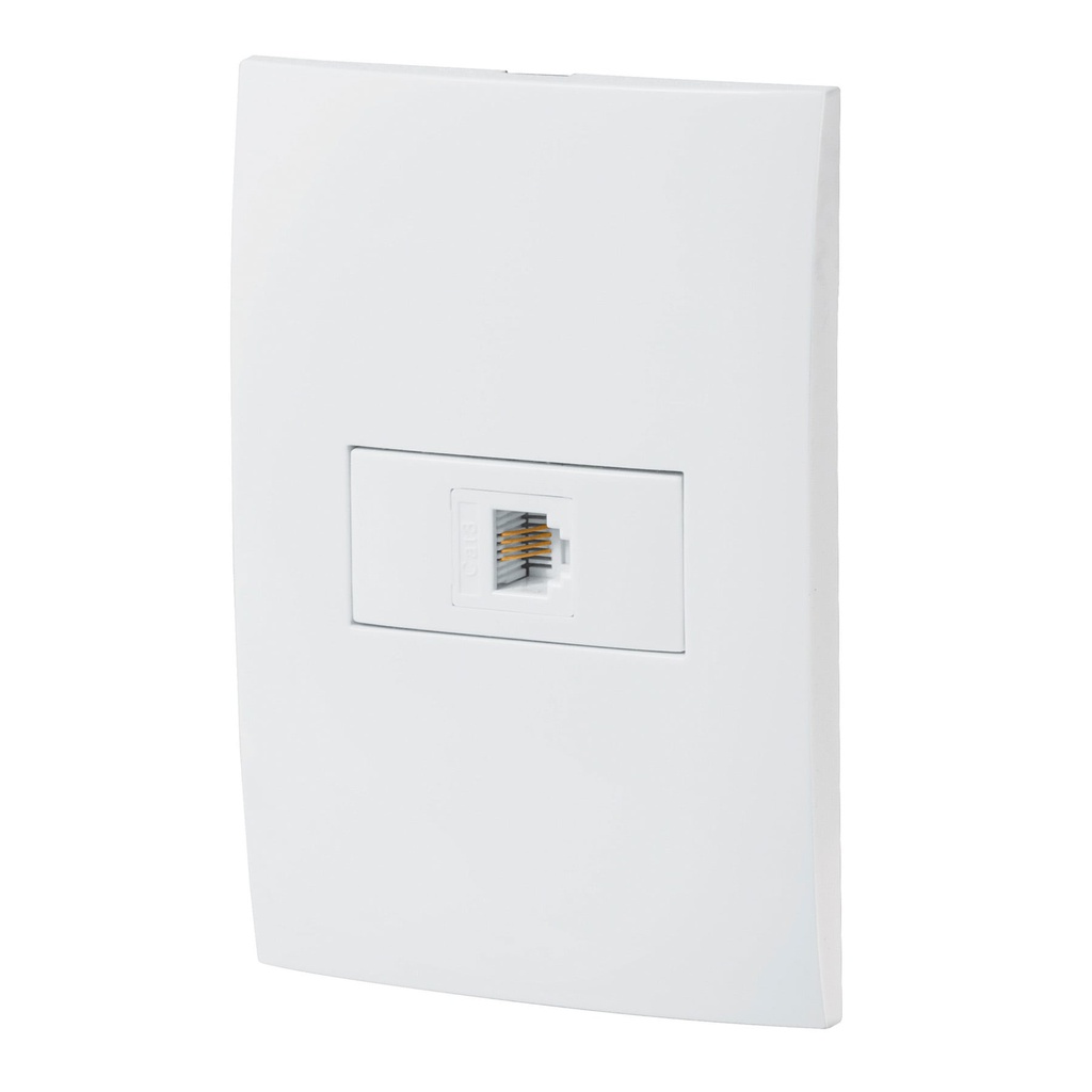 Placa armada con entrada para telefono, linea Oslo, blanco