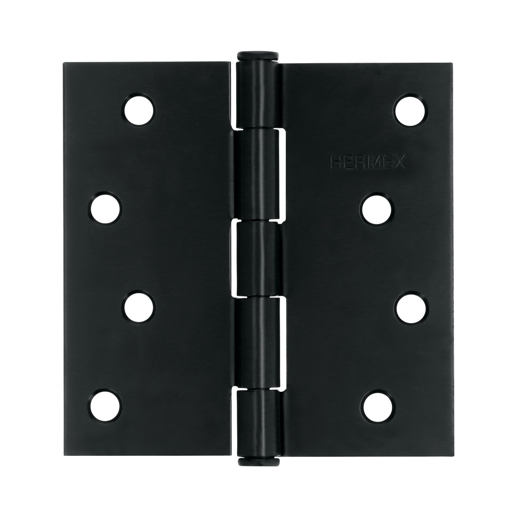 Bisagra cuadrada 4' acero negro, cabeza plana, Hermex