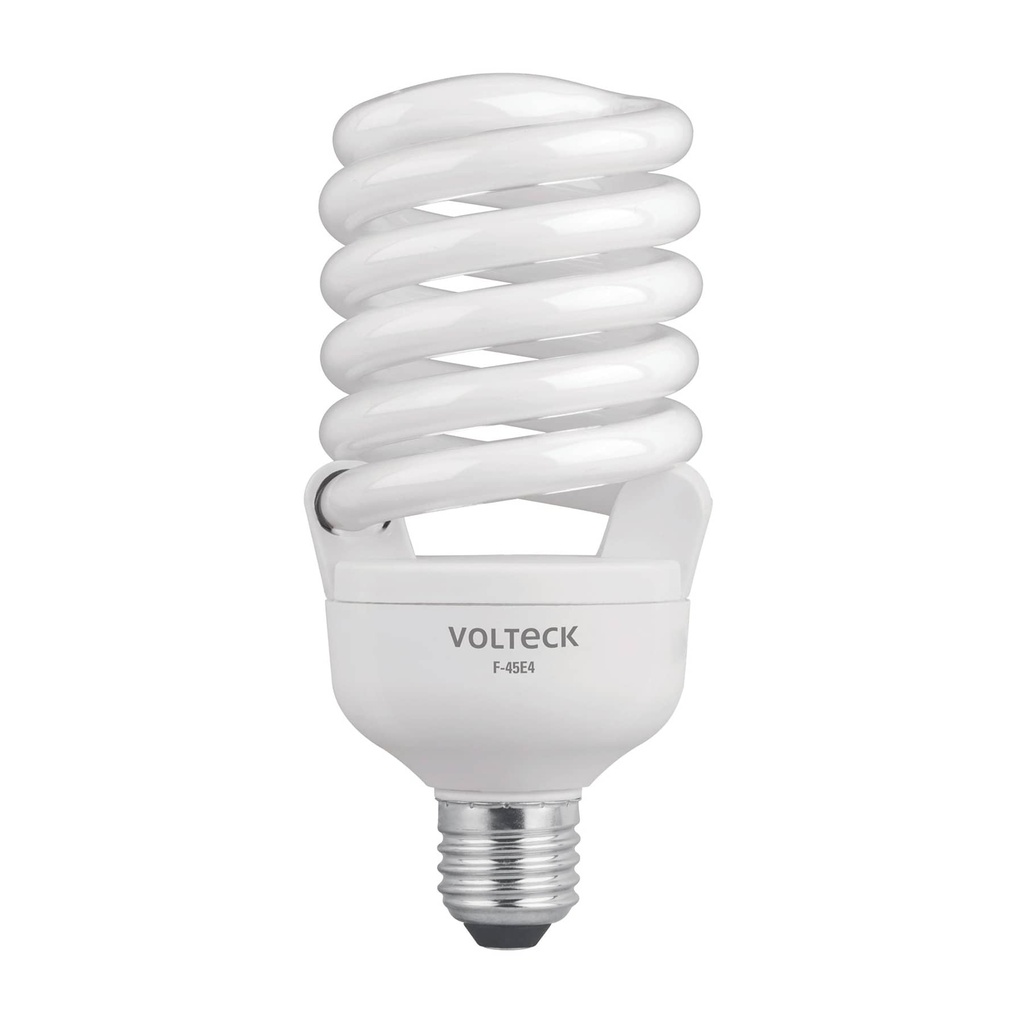 Lampara espiral T4 45 W alta potencia luz de dia, caja