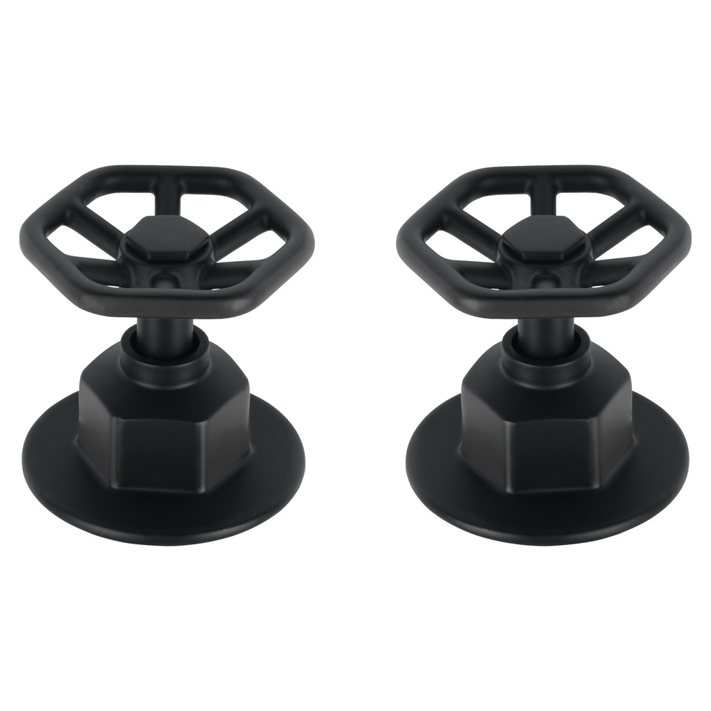 Juego de 2 manerales para regadera, volante, negro, Tubig
