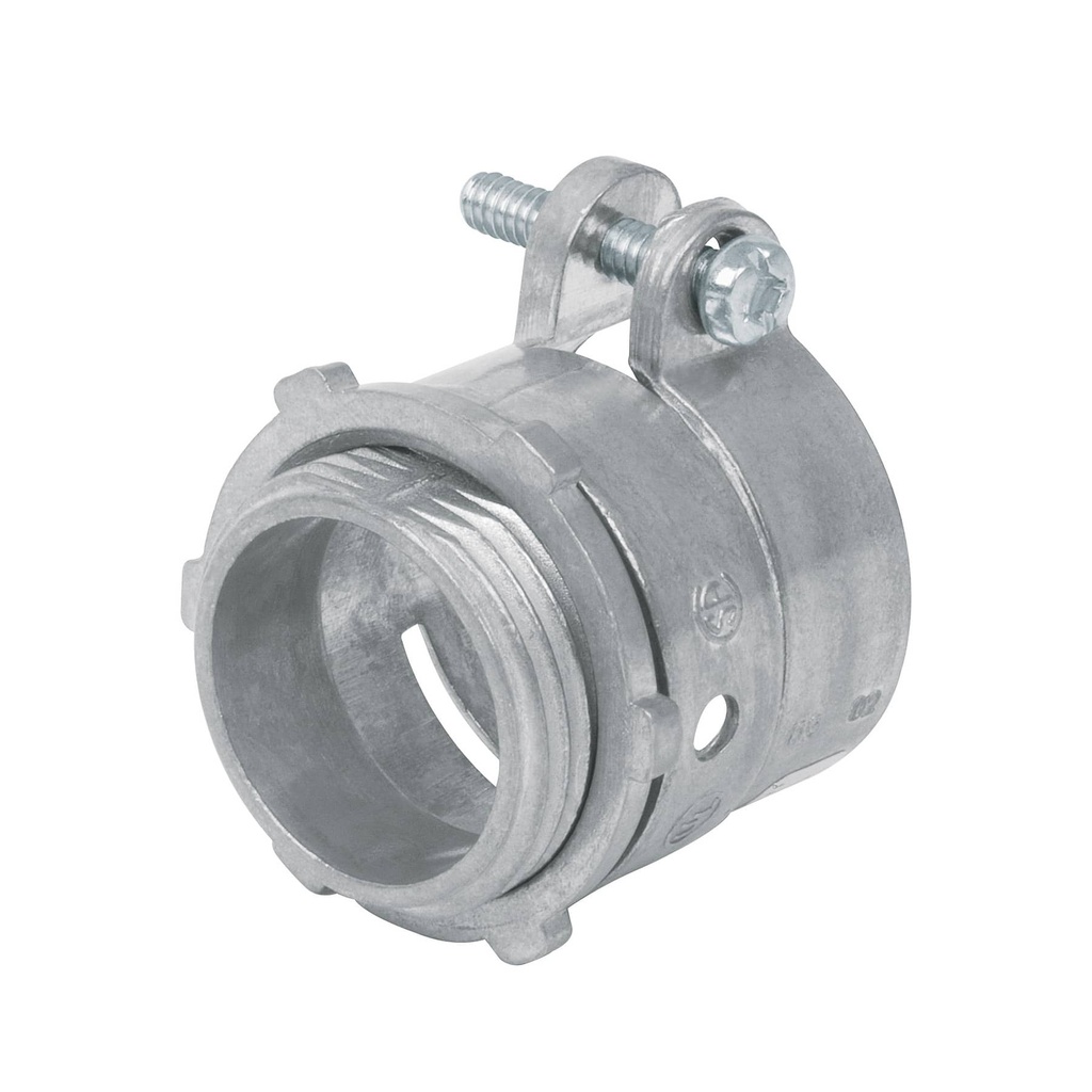 Conector recto 1' para tubo flexible metalico, Volteck