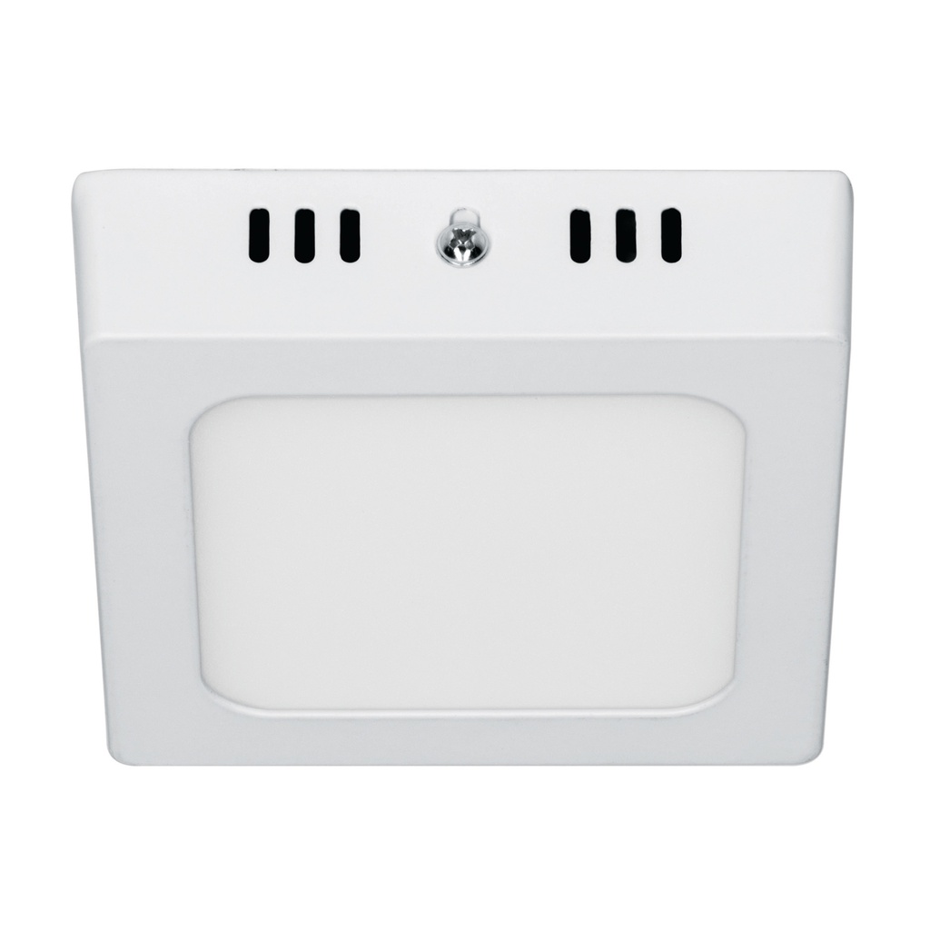 Luminario LED tipo plafon 6 W, cuadrado, luz de dia, blanco