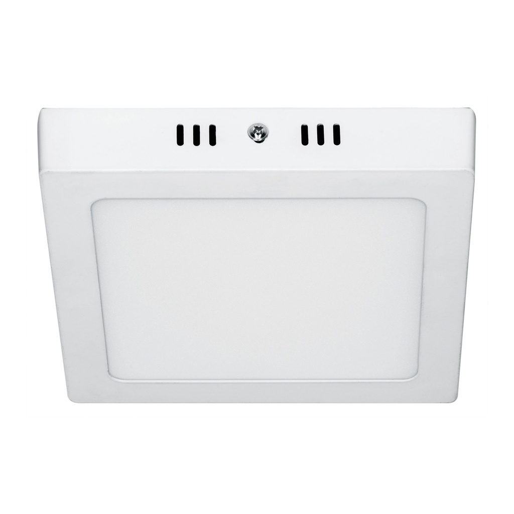 Luminario LED tipo plafon 12 W, cuadrado, luz de dia, blanco