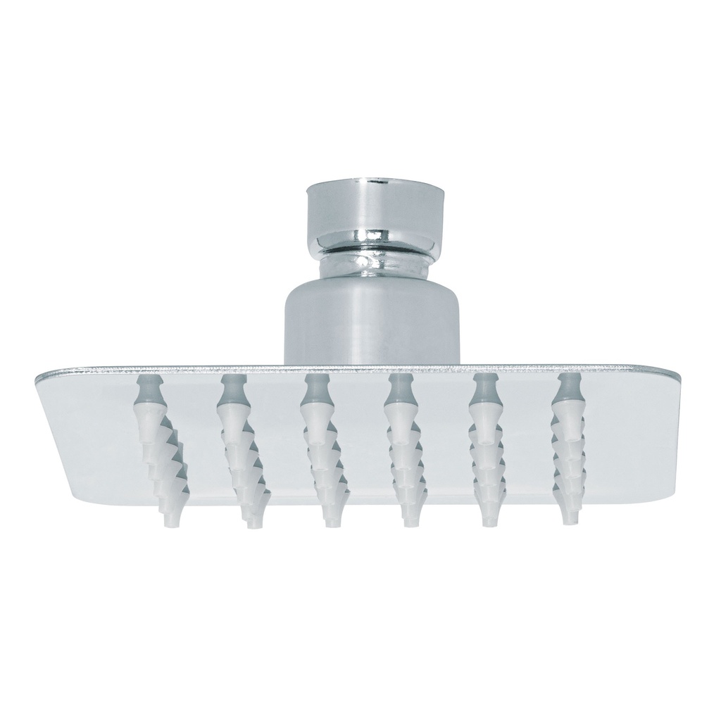 Regadera cuadrada 4', acero inox, sin brazo, cromo, Tubig