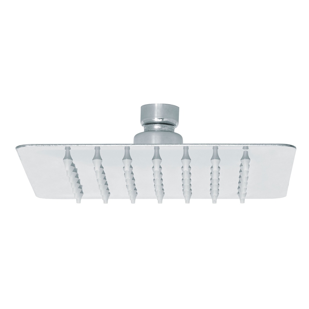 Regadera cuadrada 6', acero inox, sin brazo, cromo, Tubig