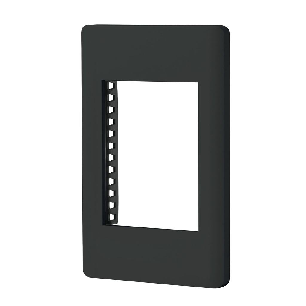 Placa negra de 1 ventana 3 modulos, linea Lisboa, Volteck