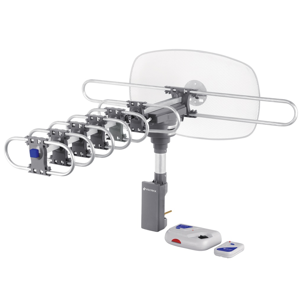 Antena aerea para TV HD, giratoria 360° con control y cable