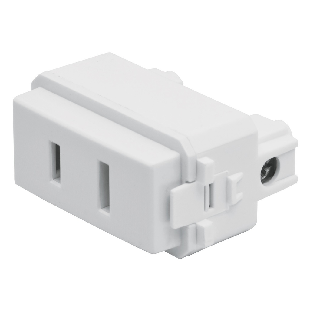 Contacto sencillo, 2polos, sin tierra, linea Italiana,blanco