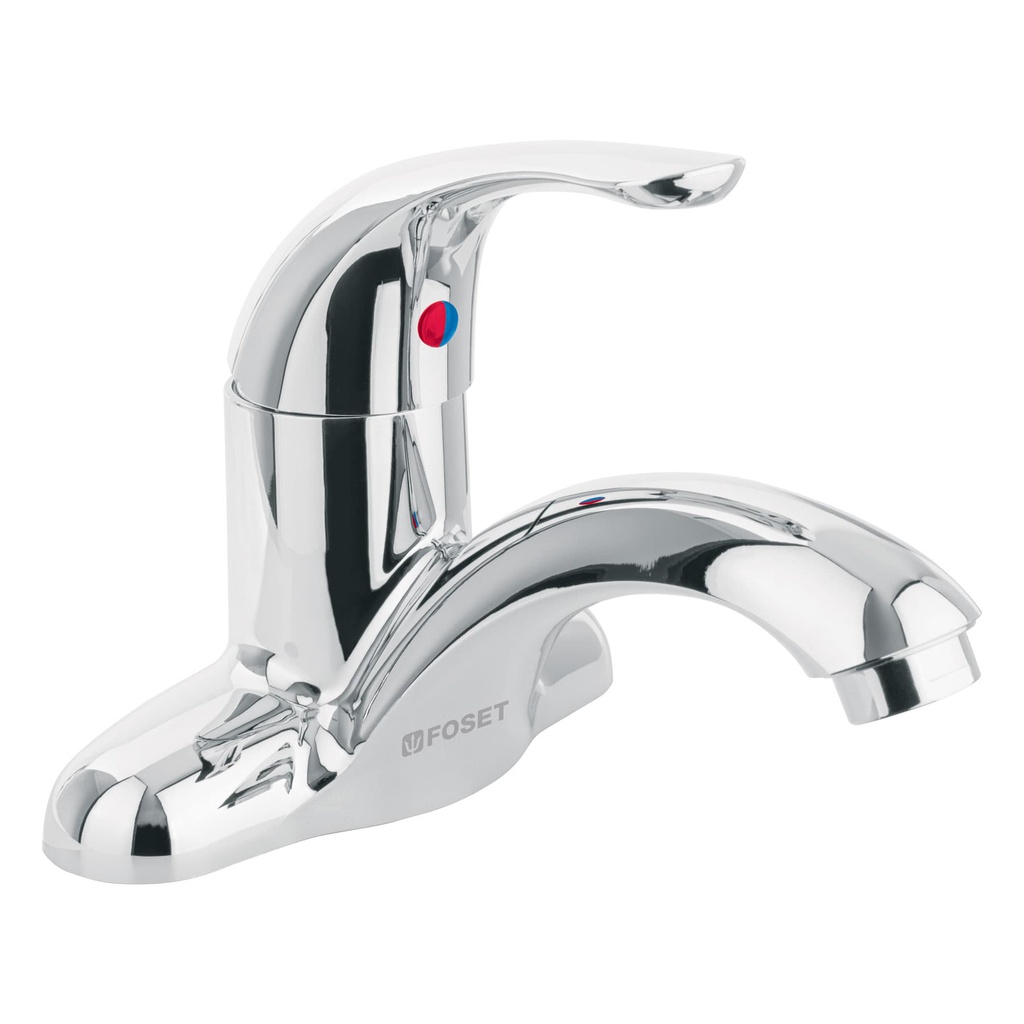 Monomando plastico para lavabo, nariz curva, Foset Basic
