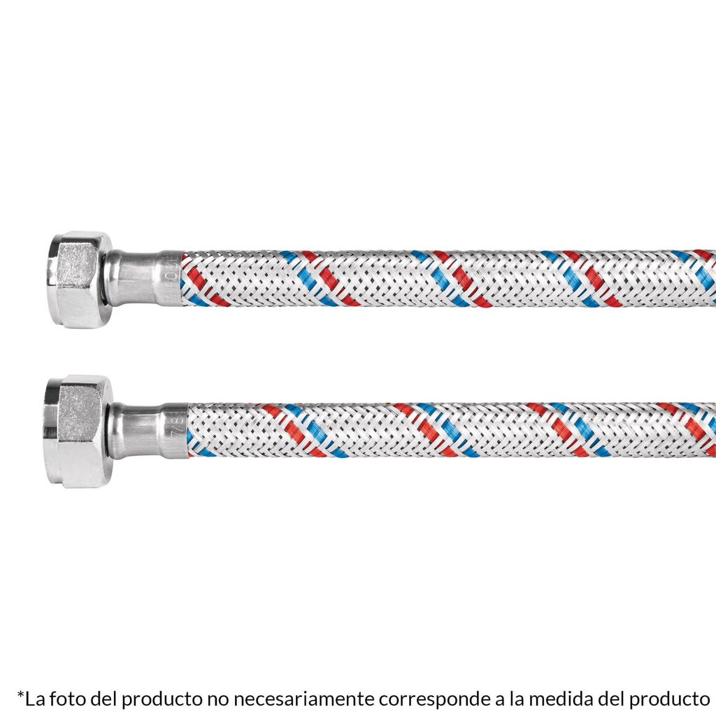 Manguera p/WC, aluminio, 1/2' x 7/8', 60 cm, Foset Basic