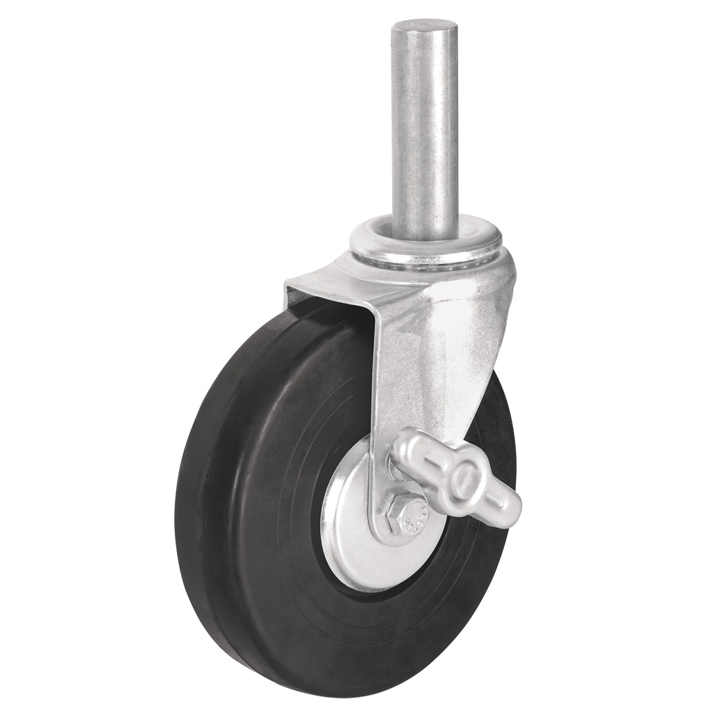 Rodaja hule 6' con espiga solida y freno, carga 125 kg