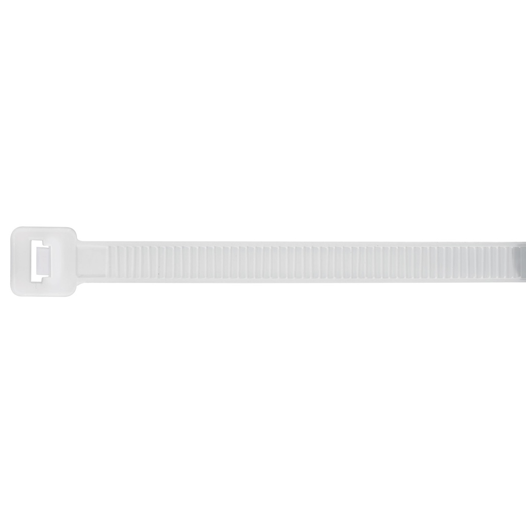 Bolsa c/10 cinchos plasticos 120 lb, 200 x 7.5 mm, naturales