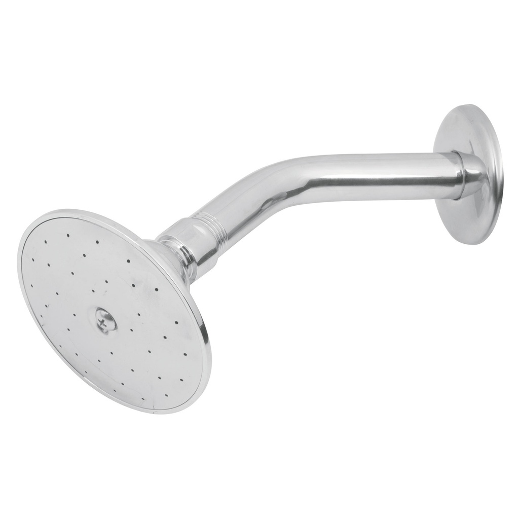 Regadera redonda 3-1/2' brazo y chapeton de acero, Aqua