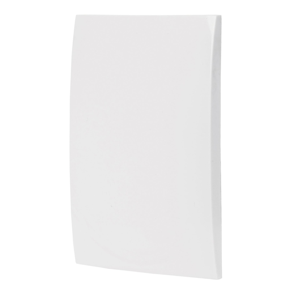 Placa de ABS ciega, linea Oslo, color blanco, Volteck