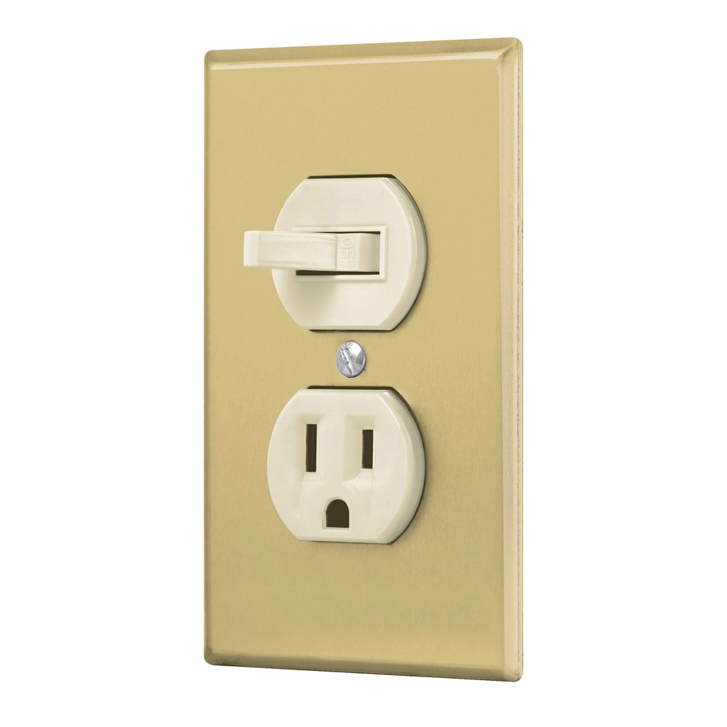 Placa armada interruptor y contacto, linea Standard,aluminio