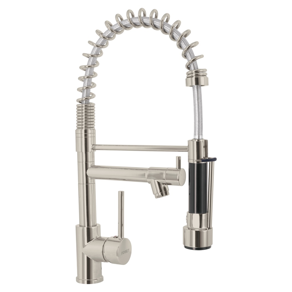 Monomando con doble salida para fregadero, Satin, Element