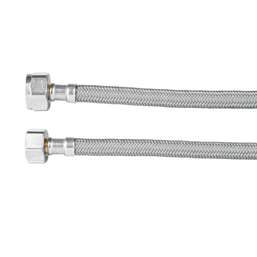 Manguera p/WC, vinilo gris, 1/2' x 7/8', 35 cm, Foset