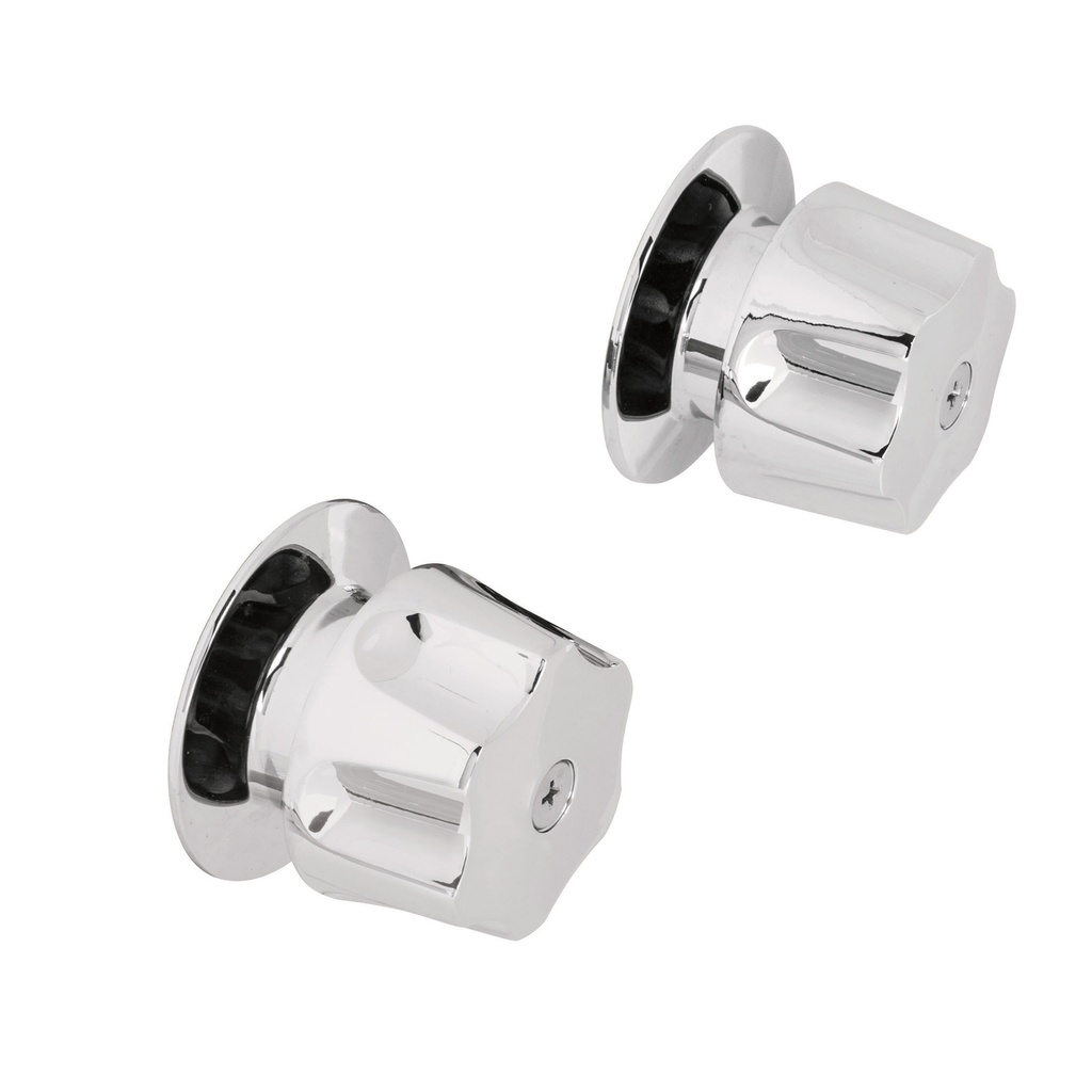 Juego de 2 manerales hex. metalicos para regadera, Basic